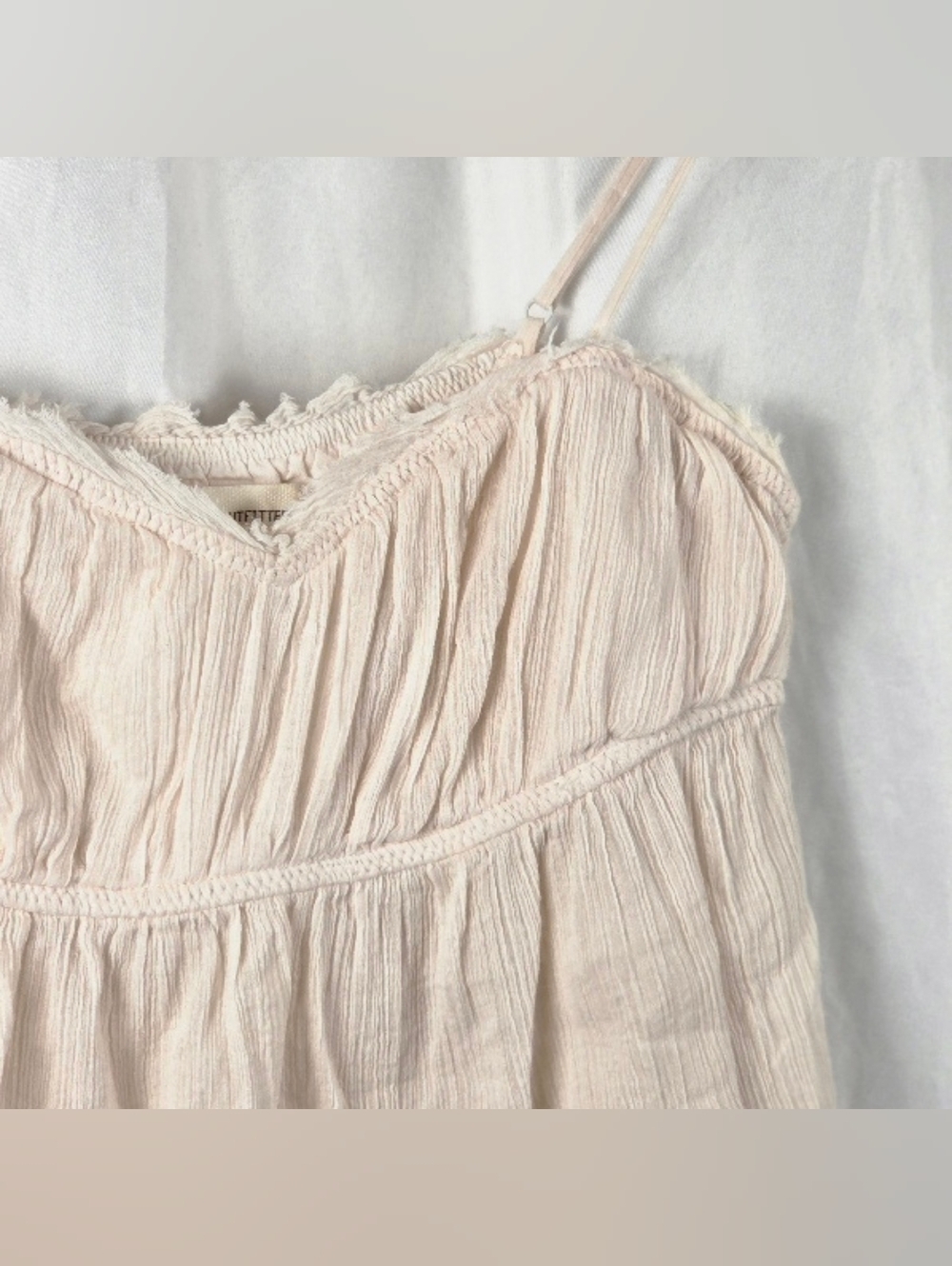 Urban Outfitters Cream Pink Lace-Trim Camisole Size Small Petite - Picture 15 of 16